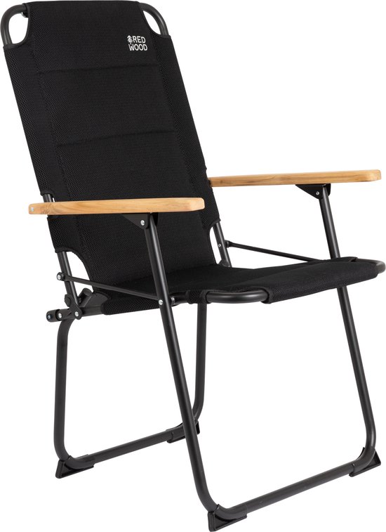 Redwood Bronte Bamboo 3D XL Stoel - Camping klapstoel opvouwbaar - Black van Redwood