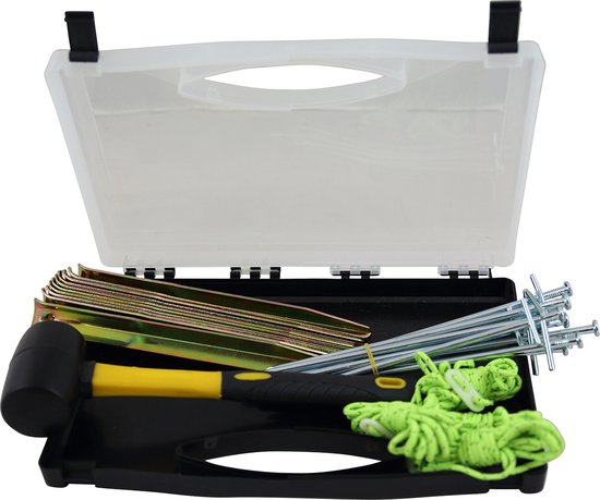 Redwood Tentaccessoires Koffer 25-delig - Stalen haringen - Zwart van Redwood