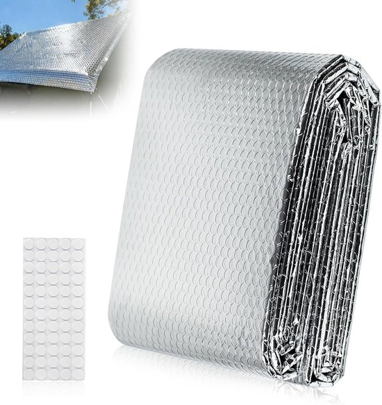 Reflecterende Isolatiefilm voor Radiatoren - 5 m x 60 cm - Aluminium Isolatie voor Verwarming, Auto's en Ramen