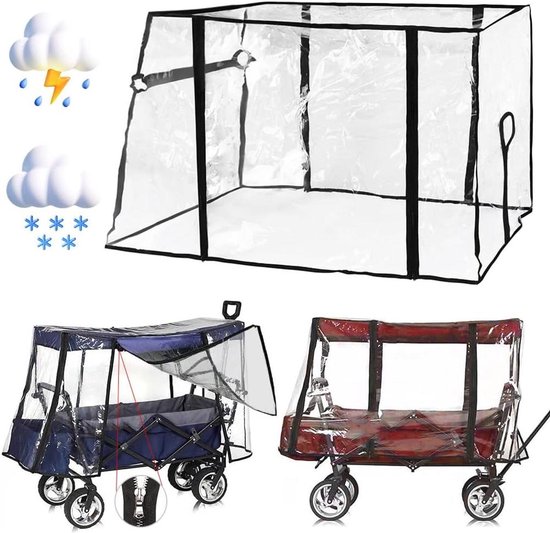Regenbescherming voor bolderkar - universeel - transparant van Deryan