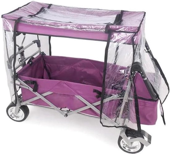 Regenhoes voor bolderkar - transparant en opvouwbaar - universeel en waterdicht Bolderkar van Adventure Goods