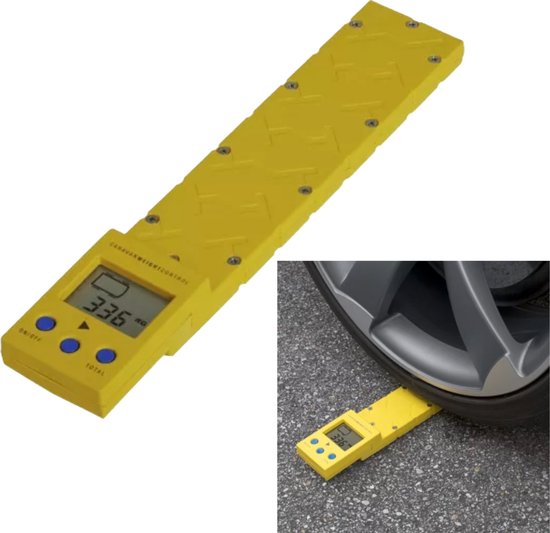 Reich - Caravan Weight Control - Weegschaal - Gewichtsmeter - Camper - Geel - 1000kg per wiel van Merkloos