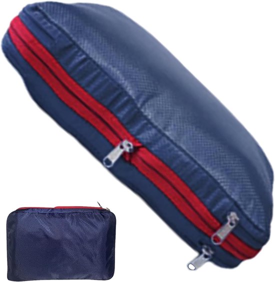 Reis Compressiezakken - Koffer Organizers - Ruimte Besparen - Dubbelzijdige Zakken - 37x27cm - Donkerblauw