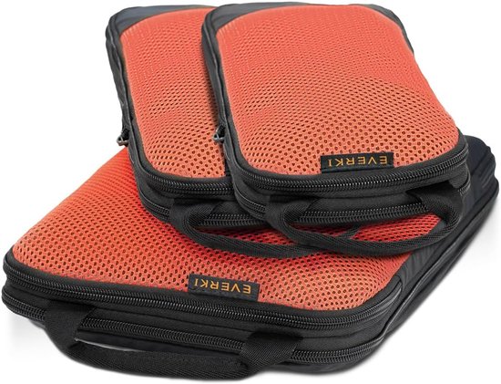 Reis Organizer Set - Pakzakken Kleding - Ruimte Besparen - Lichtgewicht Compressie - 34 x 25 cm - Zwart van Merkloos