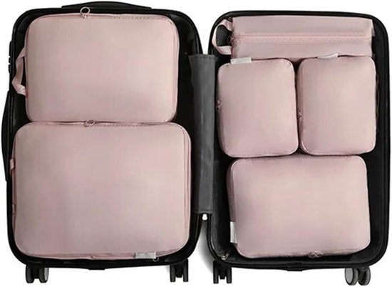 Reiscompressietas - Koffer Organizer - Ruimte Besparen - Waterdicht Vouwtas - 100x100x10mm - Roze