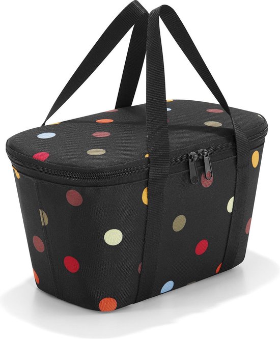 Reisenthel Coolerbag XS koeltas Lunchtas - Maat XS - Polyester met aluminium voering - 4 L - Dots Zwart;Multi Kleur van Merkloos