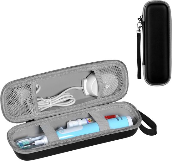 Reisetui en draagbare harde beschermhoes (zwart) Geschikt voor Oral-B/Oral-B Pro 1000 1500 5000 7000 7500 6000 9600/Philips Sonicare 4100 5100 1100 6100 5300 elektrische tandenborstels. van Merkloos
