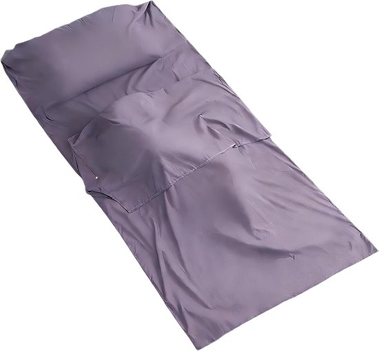 Reisslaapzak Voering - Draagbaar Laken - Schoon Slapen - Sneldrogend Microvezel - 115 x 210 cm - Gem Blauw