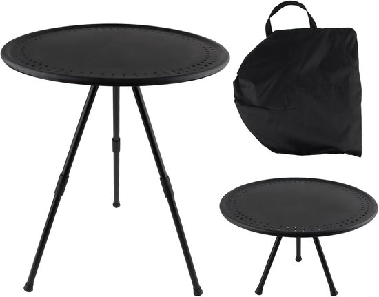 Reistafel - Naturel Hout - 38 cm - Inklapbare Klaptafel voor Outdoor Gebruik - Voor Picknick en Camping