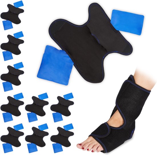Relaxdays 10x hot cold pack voet - koud kompres - kompressen - koelkussen - voor blessures van Relaxdays