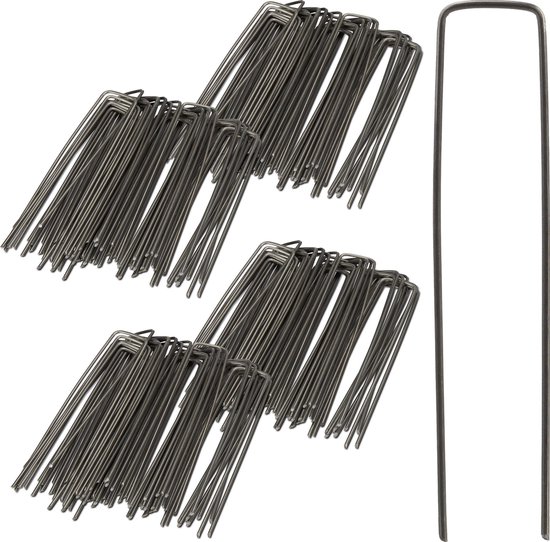 Relaxdays 200x gronddoekpen - grondanker - haring - gronddoekhaak - grondhaken - 2mm van Relaxdays