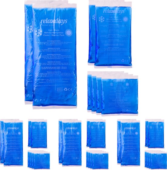 Relaxdays 32x hot cold pack - koud warm kompres - gel pack - cold pack - hot pack van Relaxdays