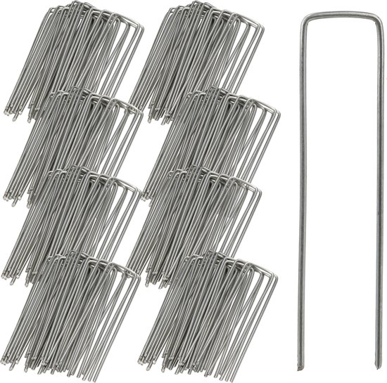 Relaxdays gronddoekpennen - 200 stuks grondanker - haring - gronddoekhaak - grondhaken van Relaxdays