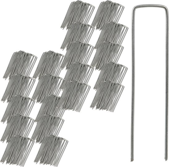 Relaxdays gronddoekpennen - 500 stuks grondanker - haring - gronddoekhaak - grondhaken van Relaxdays