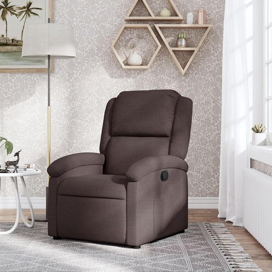 Relaxstoel - Fauteuil Leunstoel - Ontspannen Zitten - Handmatige Ligfunctie - 71x1445x82 cm - Donkerbruin