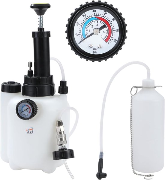 Remvloeistof Ontluchter - Eén Persoons Toolkit - Remmen Ontluchten - 3L Capaciteit - 45mm Adapter van Merkloos