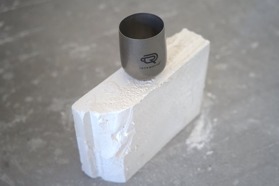 Renewacup Stone – Enkelwandige RVS Beker – 350 ml – Stonewash Finish – Duurzaam & Stijlvol – Koude Dranken – Voedselveilig & BPA-vrij – Lichtgewicht & Modern Design – Zilvergrijs