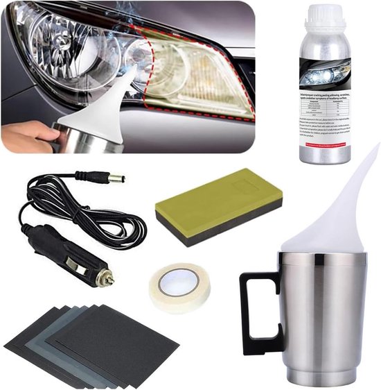 Renovator koplamp auto met verstuivingsbeker - Complete reparatieset voor koplampen van Merkloos