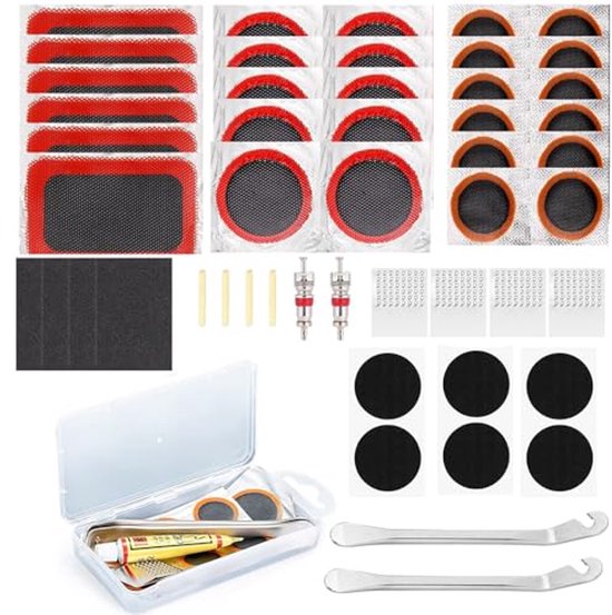 Repairkit voor Fiets- en Motorrubberbanden met 41 Onderdelen van Merkloos