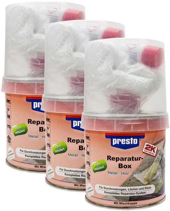 Reparatie Box - Polyesterhars Glasvezel - Noodreparaties Uitvoeren - Hoge Elasticiteit Goede Hechting - 250 G van Merkloos
