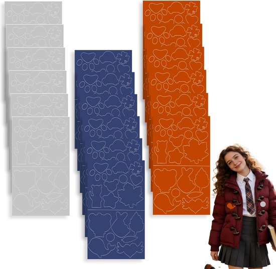 Reparatie Flicken Set - Zelfklevende Patches - Kleding en Tent Reparatie - 18 Stuks - 10 x 10 cm van Merkloos