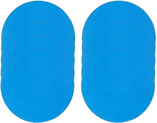 Reparatie Kit - Pleisters - Opblaasbaar Repareren - Zelfklevend Waterdicht - 7.5cm Diameter 10 Stuks - Blauw