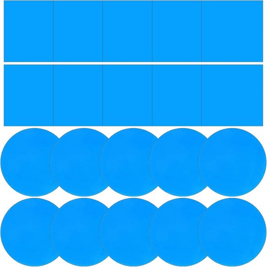 Reparatie Patch Set - Zwembad Stickers - Waterdicht Repareren - Zelfklevend PVC - 20 Stuks - Blauw van Merkloos