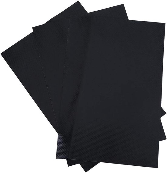 Reparatie Patches Set - Waterdichte Vlot Patches - Opblaasbare Boot Reparatie - Premium PVC Constructie - 10x15 cm - Zwart van Merkloos