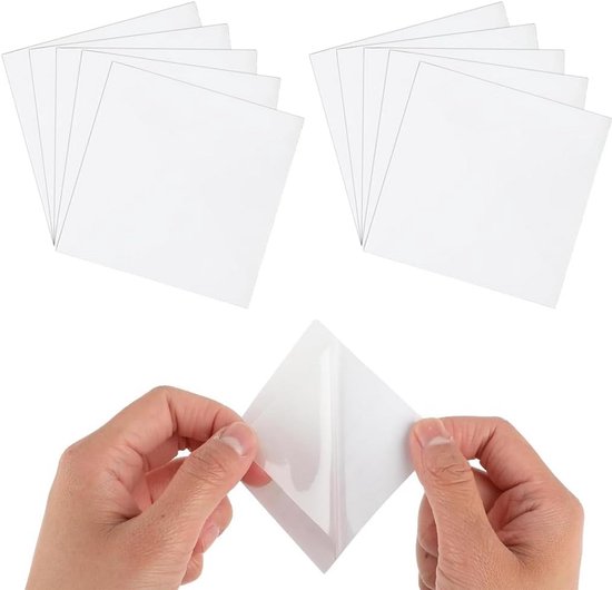 Reparatie Plakkers - Zelfklevende Patches - Waterdicht Herstel - Sterke TPU Materiaal - 7x7 cm Per Stuk - Transparant van Merkloos