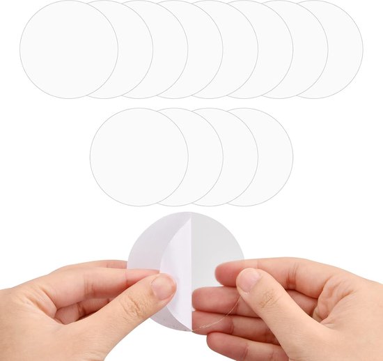 Reparatie Pleisters - Waterdichte Stickers - Tent Repareren - Zelfklevend TPU Materiaal - 12 Stuks Rond - Transparant van Merkloos