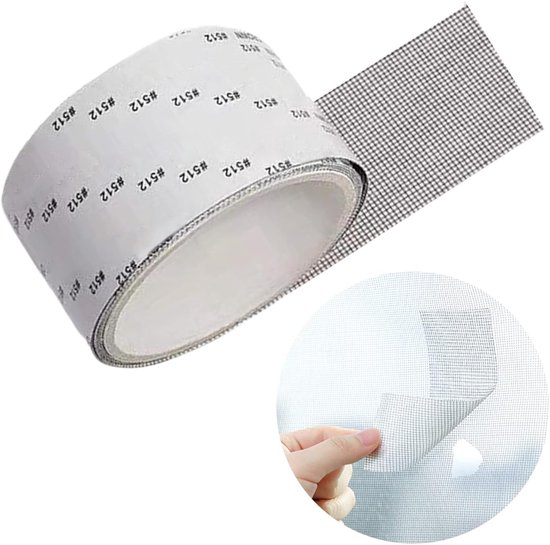 Reparatie Tape - Vliegengaas Herstel - Scherm Repareren - Sterke Glasvezel - 5cm x 2m van Merkloos