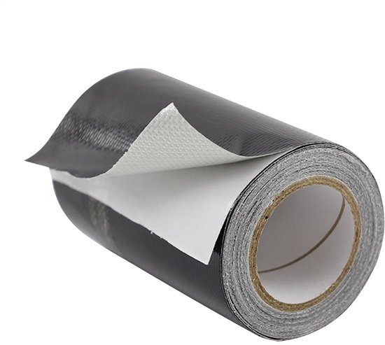 Reparatie Tape - Waterdichte Patch - Tent Herstellen - UV-Bestendig Zwaar - 8cm x 10m - Zwart van Merkloos