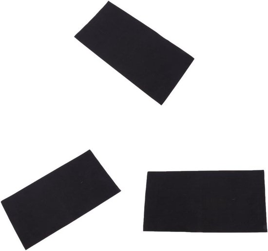 Reparatiedoek Set - Nylon Patches - Outdoor Reparatie - Waterproof Materiaal - 3 Stuks - Zwart van Merkloos