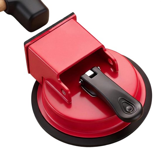 Reparatiegereedschap Vloeropeningen - Vloer reparatie tool - Vloeren Herstellen - Sterke Zuignap Grip - 12x4 cm - Rood van Merkloos