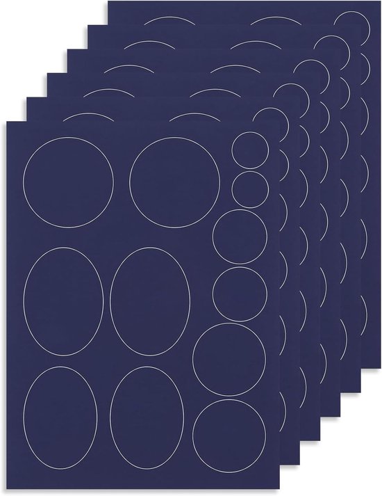 Reparatielabels Kleding - Zelfklevende Patches - Tent Reparatie - Waterdicht Nylon Materiaal - 72 Stuks Verschillende Maten - Blauw van Merkloos