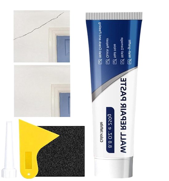 Reparatiemiddel Kit - Wandvuller Plamuur - Gaten Vullen - Sneldrogend Formule - 250g - Wit
