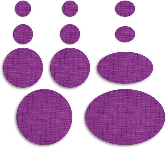 Reparatiepatches Donsjack - Zelfklevende Patches - Kleding Repareren - Waterdichte Stof - 11 Stuks - Donker Paars