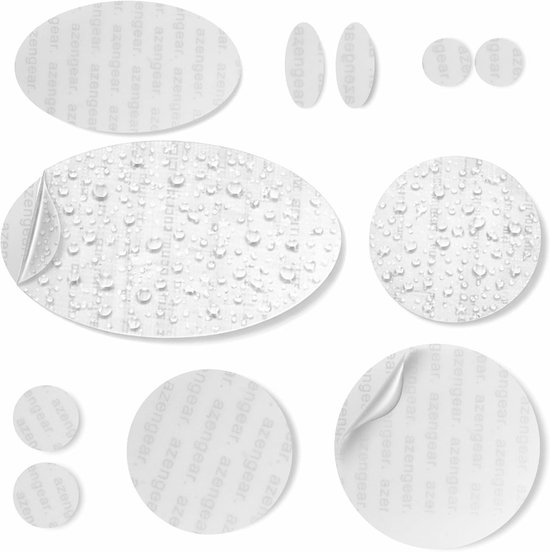 Reparatiepatches Kleding - Stofstickers Kledingreparatie - Gaten Dichten - Zelfklevend Waterdicht - 11 Stuks - Transparant