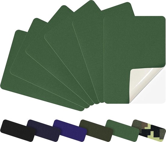 Reparatiepatches Nylon - Zelfklevend - Outdoor Uitrusting Herstellen - Waterdicht - 6 Stuks - Groen