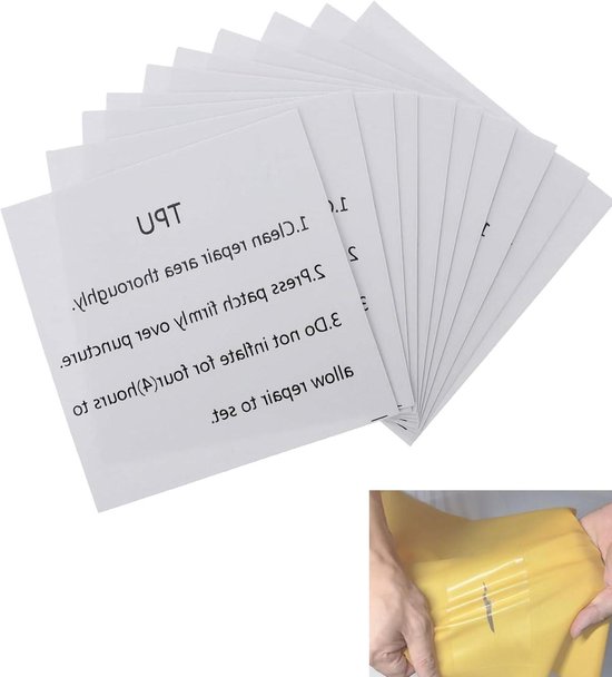 Reparatiepatches - Plakstrips - Lekken Dichten - Zelfklevend - 10 x 9 cm - Transparant