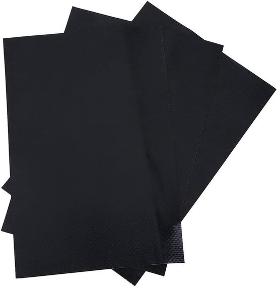 Reparatiepatches PVC - Waterdicht Plakfolie - Watersport Reparatie - Zelfklevend Sterk - 3 Stuks - Zwart