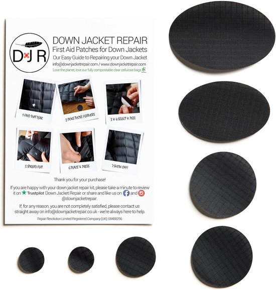 Reparatiepatches voor Donsjassen en Skikleding - Zelfklevend en Waterdicht