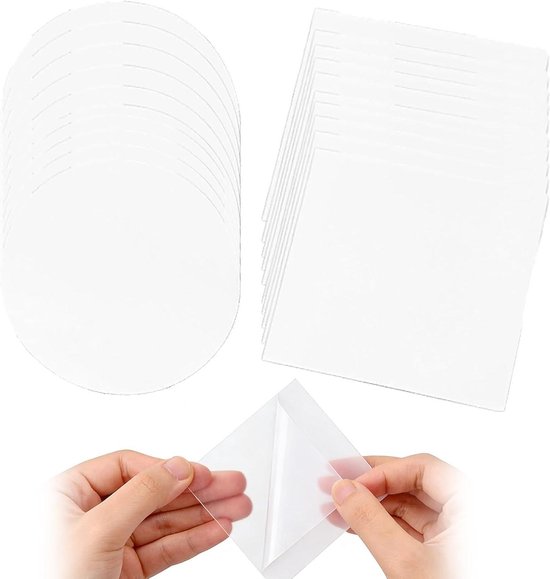 Reparatiepatches - Zelfklevende Flicken - Opblaasbare Producten Repareren - Waterdicht TPU Materiaal - 20 Stuks - Transparant van Merkloos