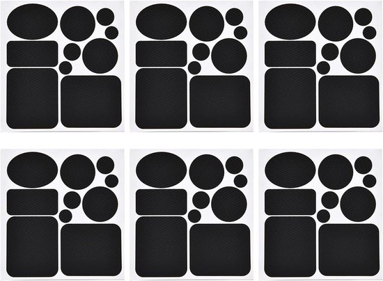 Reparatieplakkers Jassen - Zelfklevende Patches - Kleding Repareren - Waterdicht Nylon - 6 Stuks - Zwart