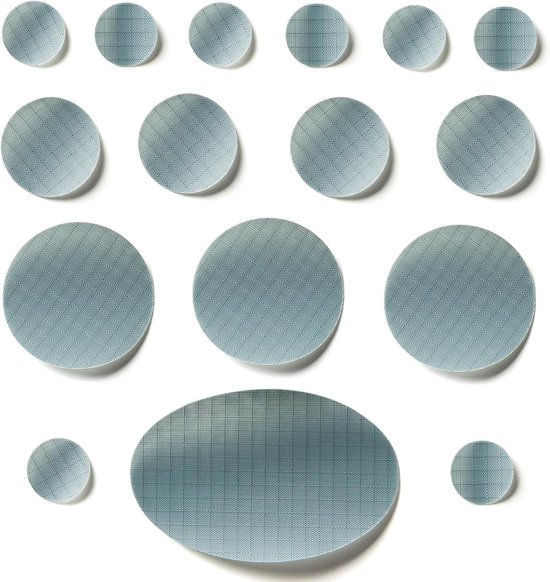 Reparatiepleisters Donsjack - Kledingstickers Waterdicht - Buitenuitrusting Repareren - Zelfklevend Nylon Stof - 16 Stuks - Lichtgrijs van Merkloos