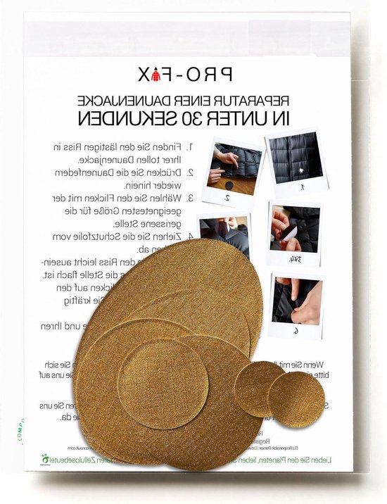 Reparatiepleisters - Kleding patches - Buitenactiviteiten repareren - Waterdichte stof - 7 stuks - Goud