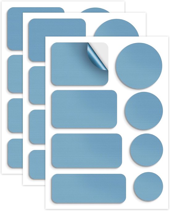 Reparatiepleisters Kleding - Stof Plakkers - Snelle Kledingreparatie - Waterdicht Zelfklevend - Diverse Maten - Hemelsblauw van Merkloos