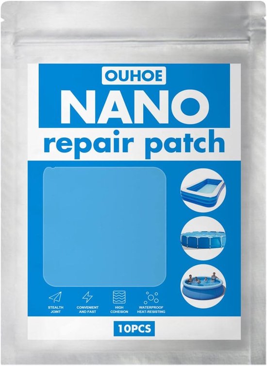 Reparatiepleisters - Opblaasbare reparatie - Waterdicht herstel - Sterk zelfklevend vinyl - 6x6 cm - Transparant van Merkloos