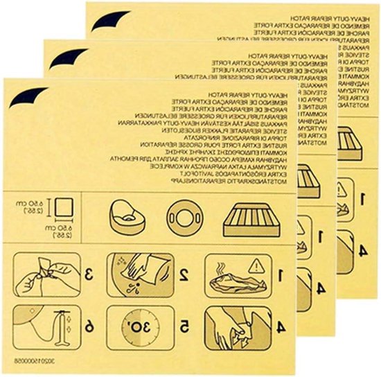 Reparatiepleisters - Opblaasbare reparatie - Zwembad repareren - Waterdicht en taai - 30 stuks - Transparant