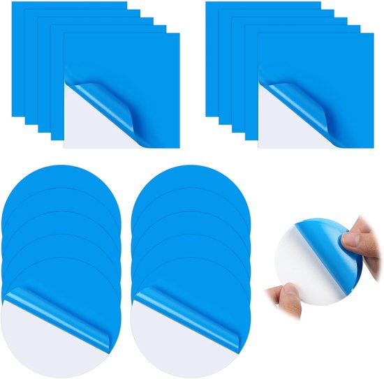 Reparatiepleisters Set - Vinyl PVC Patches - Zwembad Herstellen - Zelfklevend Snel - 20 Stuks van Merkloos